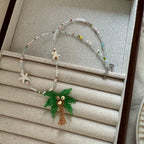 Palm Tree Beaded Necklace
