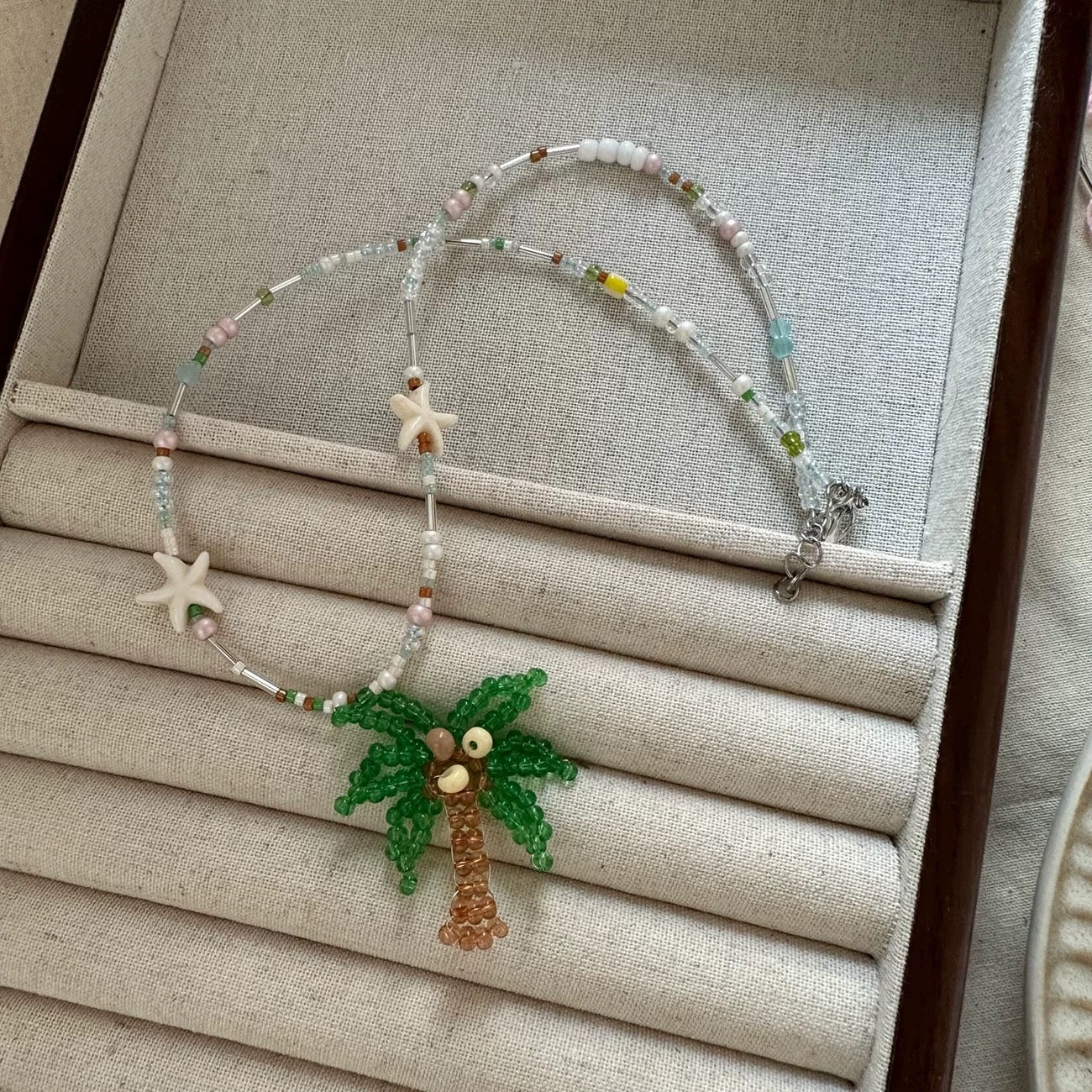 Palm Tree Beaded Necklace