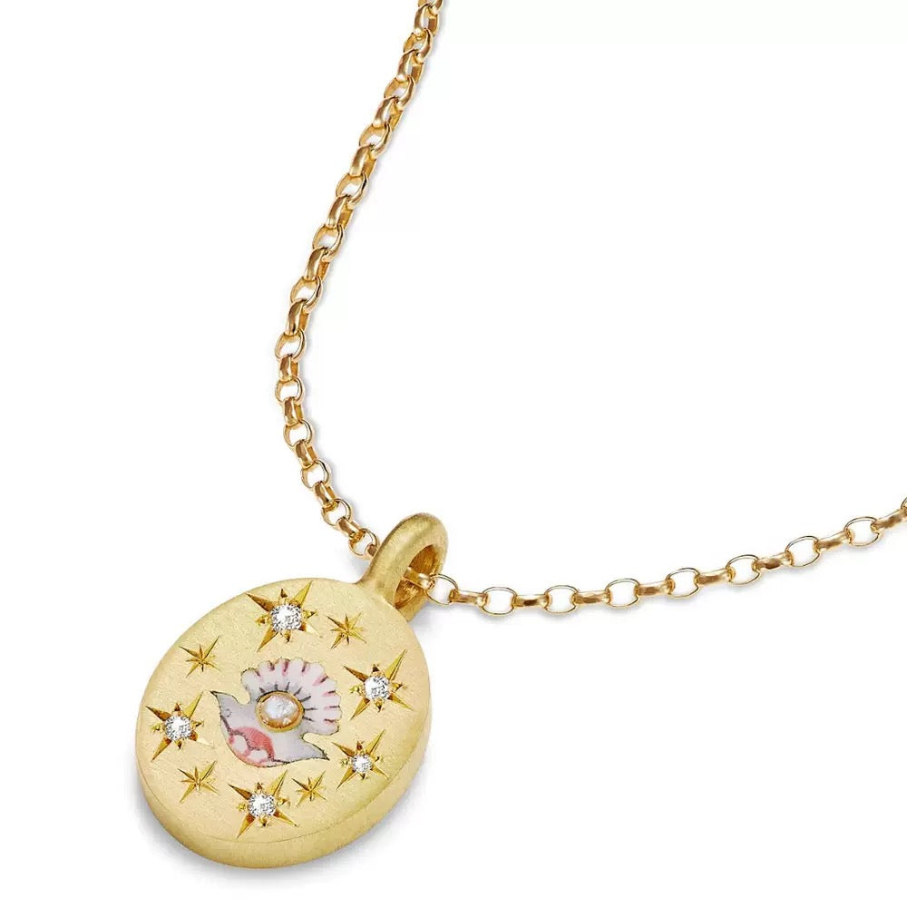 Seashell Painted Necklace