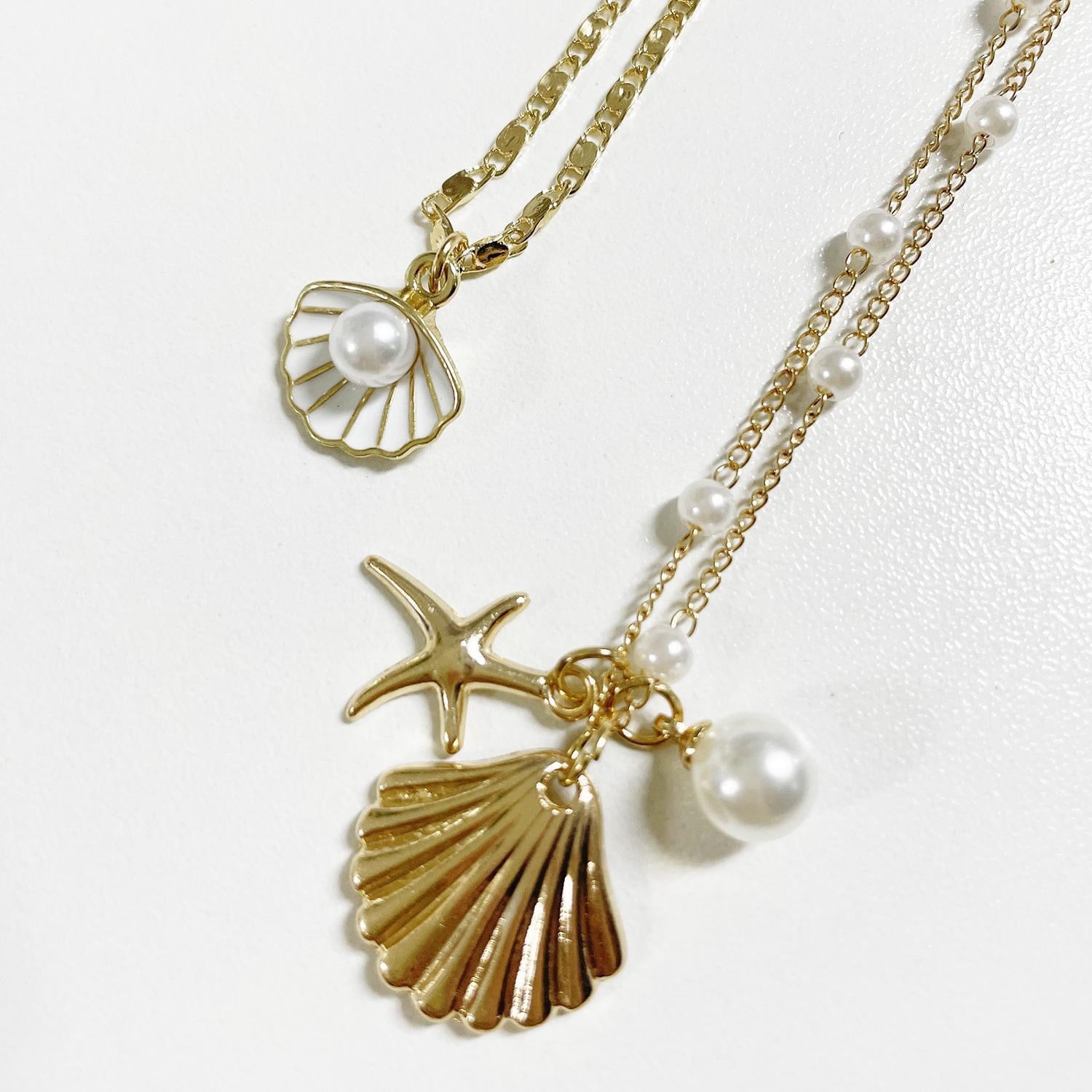 Pearl Pendant Layered Necklace