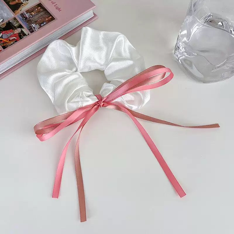Blush Ribbon Scrunchie