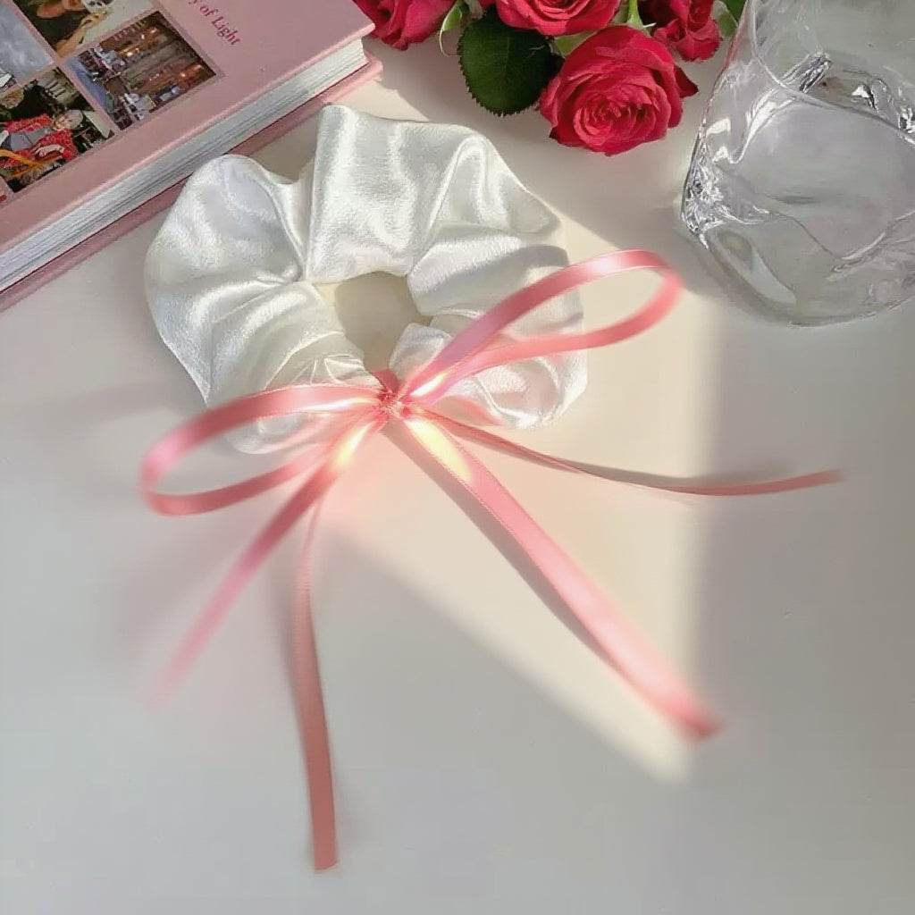 Blush Ribbon Scrunchie